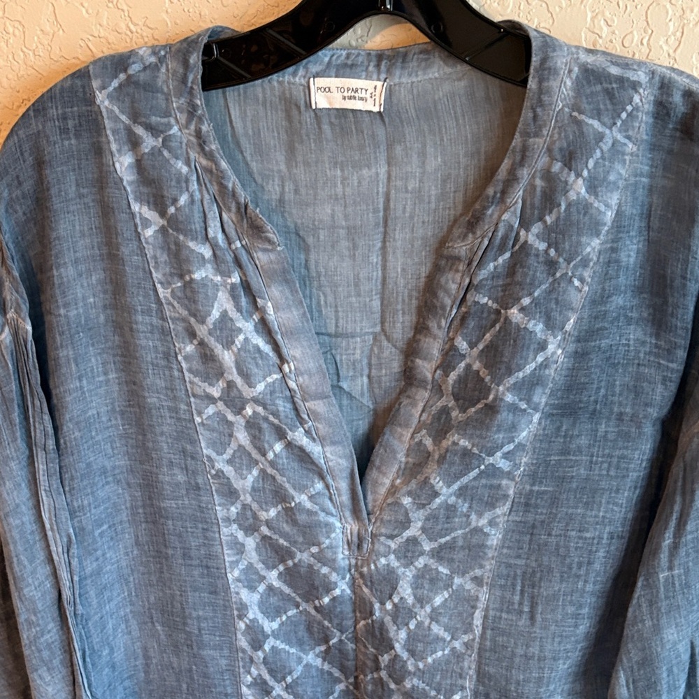 Blue Long Sleeve Dress
